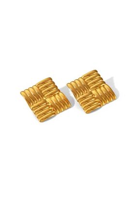گوشواره استیل (فولاد) طلائی زنانه استیل (فولاد) VenüsDesign - کد 786548489