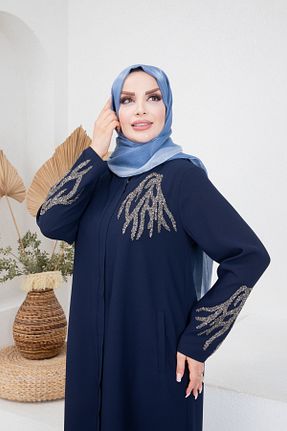 کلاه و ابایا سرمه ای زنانه پنبه ای Tuğralı - کد 932334856
