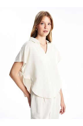 بلوز بژ زنانه چاپی LC Waikiki - کد 932333723