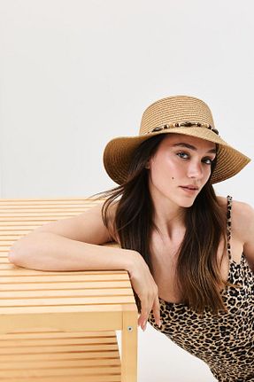 کلاه قهوه ای زنانه حصیر C&CITY - کد 932333680