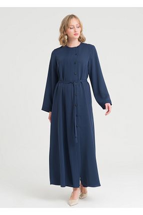 مانتو بلند سرمه ای زنانه پلی استر Armağan - کد 932350878