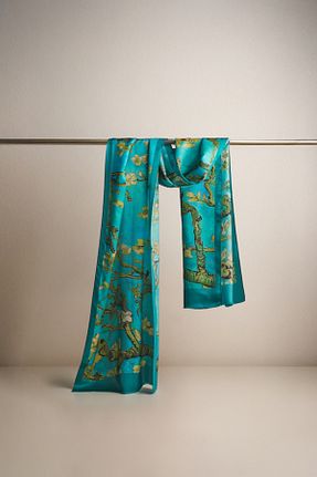 دستمال گردن فیروزه ای زنانه silqoora - کد 899722199