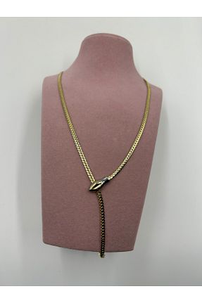 گردنبند استیل ( فولاد ) زرد زنانه استیل (فولاد) Ebruli - کد 932358566