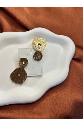 گوشواره استیل (فولاد) زرد زنانه استیل ضد زنگ Fam&Co Jewelry - کد 932380664