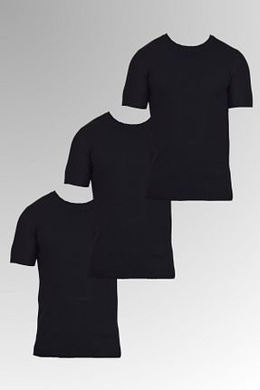 تیشرت مشکی مردانه اسلیم فیت DAMGA JEANS - کد 932385308