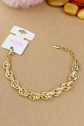 دستبند استیل (فولاد) طلائی زنانه استیل ضد زنگ Keyifli Hayaller - کد 932391194