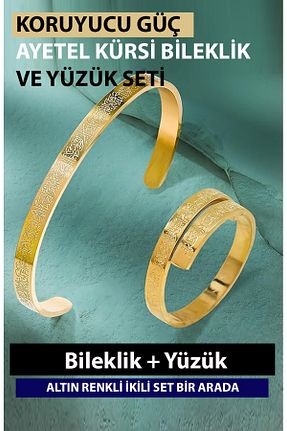 دستبند استیل (فولاد) زرد زنانه استیل ضد زنگ Nehir - کد 932390208