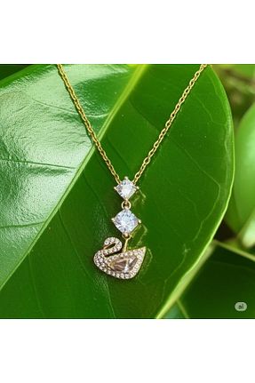 گردنبند استیل ( فولاد ) زرد زنانه استیل ضد زنگ magische - کد 932392806