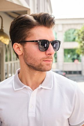 عینک آفتابی مشکی مردانه 53 Monvago - کد 932416978