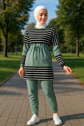 ست بالاتنه و پائین تنه سبز زنانه بافتنی BAV Butik Ayvitrin - کد 51791131