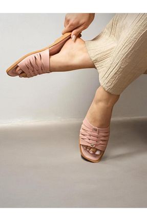 دمپائی صورتی زنانه چرم مصنوعی redtan - کد 899293083