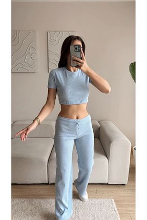 ست بالاتنه و پائین تنه رنگی زنانه بافتنی Zoom Butik - کد 932497075