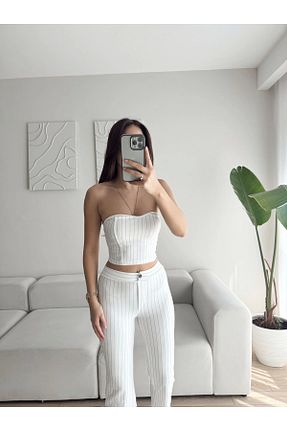 ست بالاتنه و پائین تنه رنگی زنانه بافتنی Zoom Butik - کد 932498993
