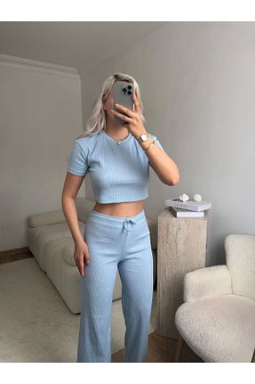 ست بالاتنه و پائین تنه رنگی زنانه بافتنی Zora Butik - کد 932500499