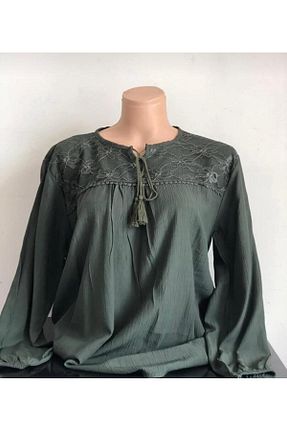 بلوز حجاب خاکی زنانه رگولار Kuraff Giyim - کد 932527822