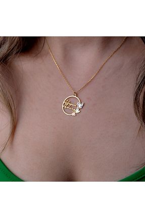 گردنبند نقره طلائی زنانه 925 عیار viantojewellery - کد 853035453