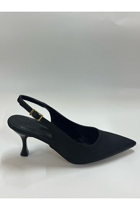 کفش پاشنه بلند کلاسیک مشکی زنانه چرم LINASHOES07 - کد 933109484