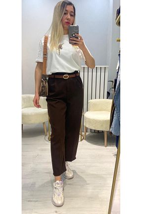 شلوار قهوه ای زنانه پارچه Roseden - کد 932558410