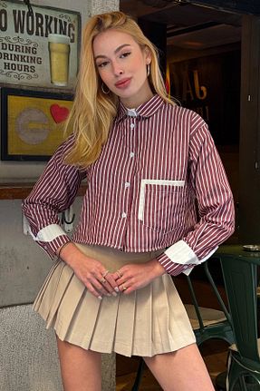 پیراهن زرشکی زنانه اورسایز bacc - کد 932575353