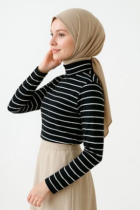 بلوز حجاب مشکی زنانه پنبه ای mirach - کد 803994830