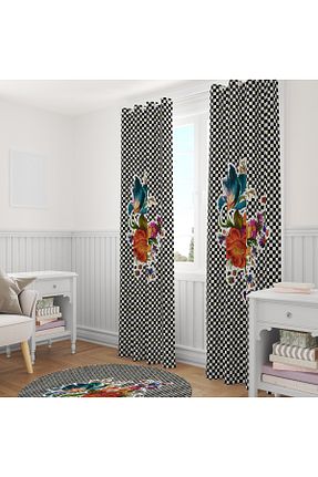 پرده زمینه رنگی پلی استر LadiesHome - کد 933204949