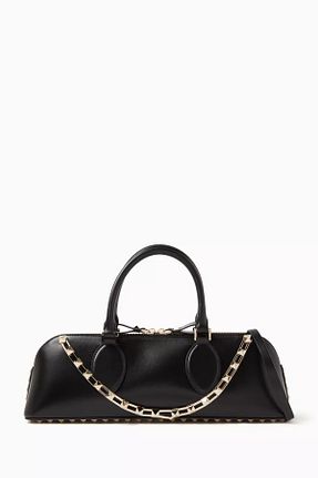 کیف پستچی مشکی زنانه چرم خالص Valentino Garavani - کد 929880436