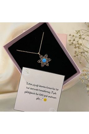 گردنبند نقره آبی زنانه 925 عیار Lovera Jewellery - کد 932616466