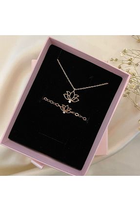 ست نقره نارنجی زنانه زیرکن Lovera Jewellery - کد 923718089