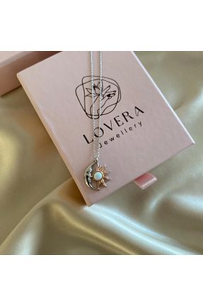 گردنبند نقره صورتی زنانه 925 عیار Lovera Jewellery - کد 781017481