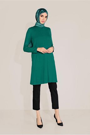 تونیک حجاب سبز زنانه مخلوط ویسکون Alvina - کد 872835601
