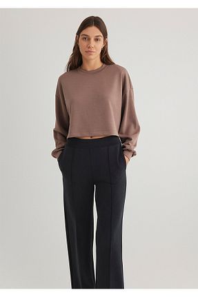 سوئیشرت قهوه ای زنانه ساده Mavi - کد 925232671