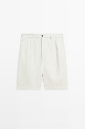 شلوارک و برمودا مردانه کتان Massimo Dutti - کد 932639608