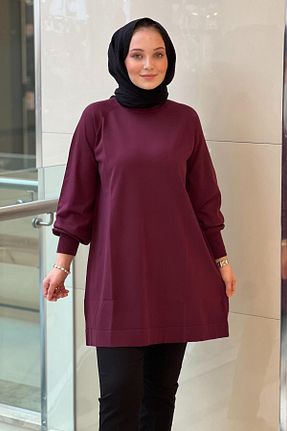 تونیک زرشکی زنانه بافتنی Nuss - کد 902029477