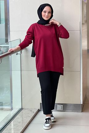 تونیک زرشکی زنانه بافتنی Missemramiss - کد 919853912