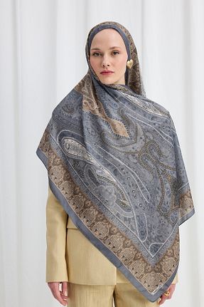شال طوسی زنانه پلی استر cs camellia scarf - کد 932661601