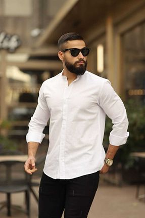 پیراهن سفید مردانه اسلیم فیت blackpanther - کد 932660628