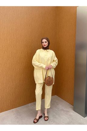 لباس حجاب زرد زنانه کلوش Butik - کد 933976648