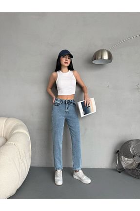 شلوار جین آبی زنانه پاچه تنگ WODDİ - کد 932665843