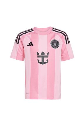 تیشرت صورتی بچه گانه یقه دوچرخه adidas - کد 901357490
