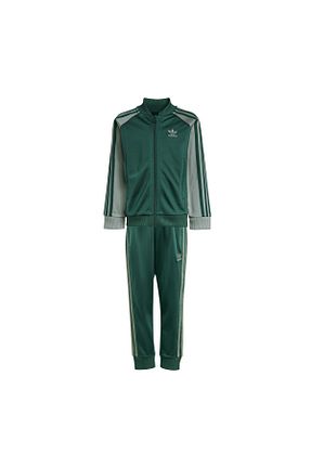 ست گرمکن سبز بچه گانه پاچه تنگ adidas - کد 889933902