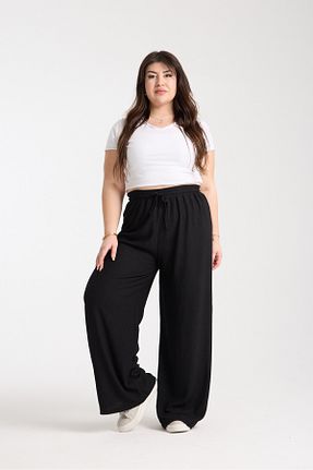 شلوار سایز بزرگ مشکی زنانه مخلوط پلی استر DAXİS Sportwear Company - کد 932659636