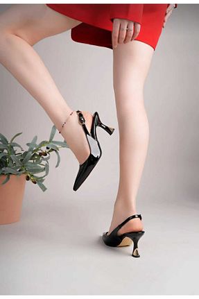 کفش استایلیتو مشکی پاشنه تخت MODA İBO SHOES - کد 933254298