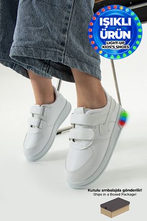 کفش اسنیکر سفید بچه گانه چسبی Beınsteps - کد 917549409
