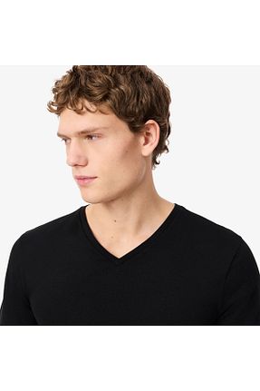 تیشرت مشکی مردانه رگولار Lacoste - کد 933272367