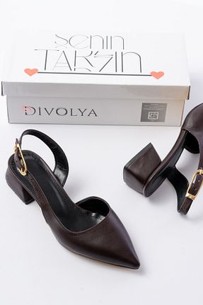 بابت قهوه ای زنانه پارچه ای DİVOLYA - کد 932713782