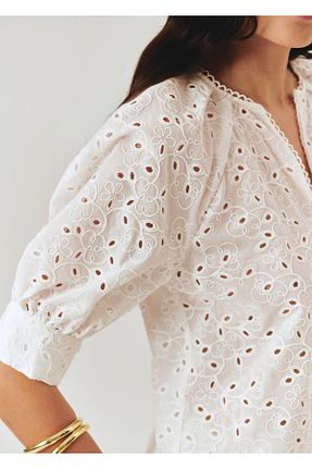 بلوز سفید زنانه ساده Exquise - کد 925730530