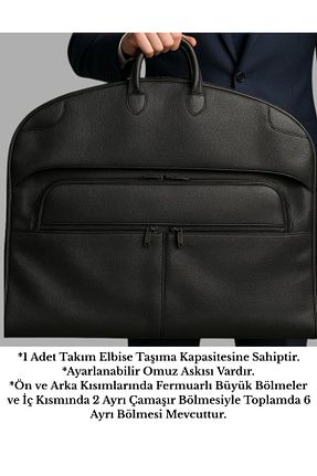 ساک و چمدان مشکی مردانه چرم başkent çanta - کد 459380892
