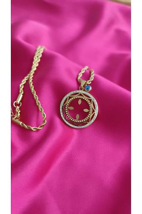 گردنبند استیل ( فولاد ) زرد زنانه استیل ضد زنگ shop - کد 932718865