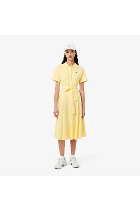 لباس زرد زنانه بافتنی Lacoste - کد 932717810