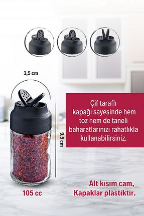 نمکدان مشکی شیشه GRİMOR Life - کد 932717656